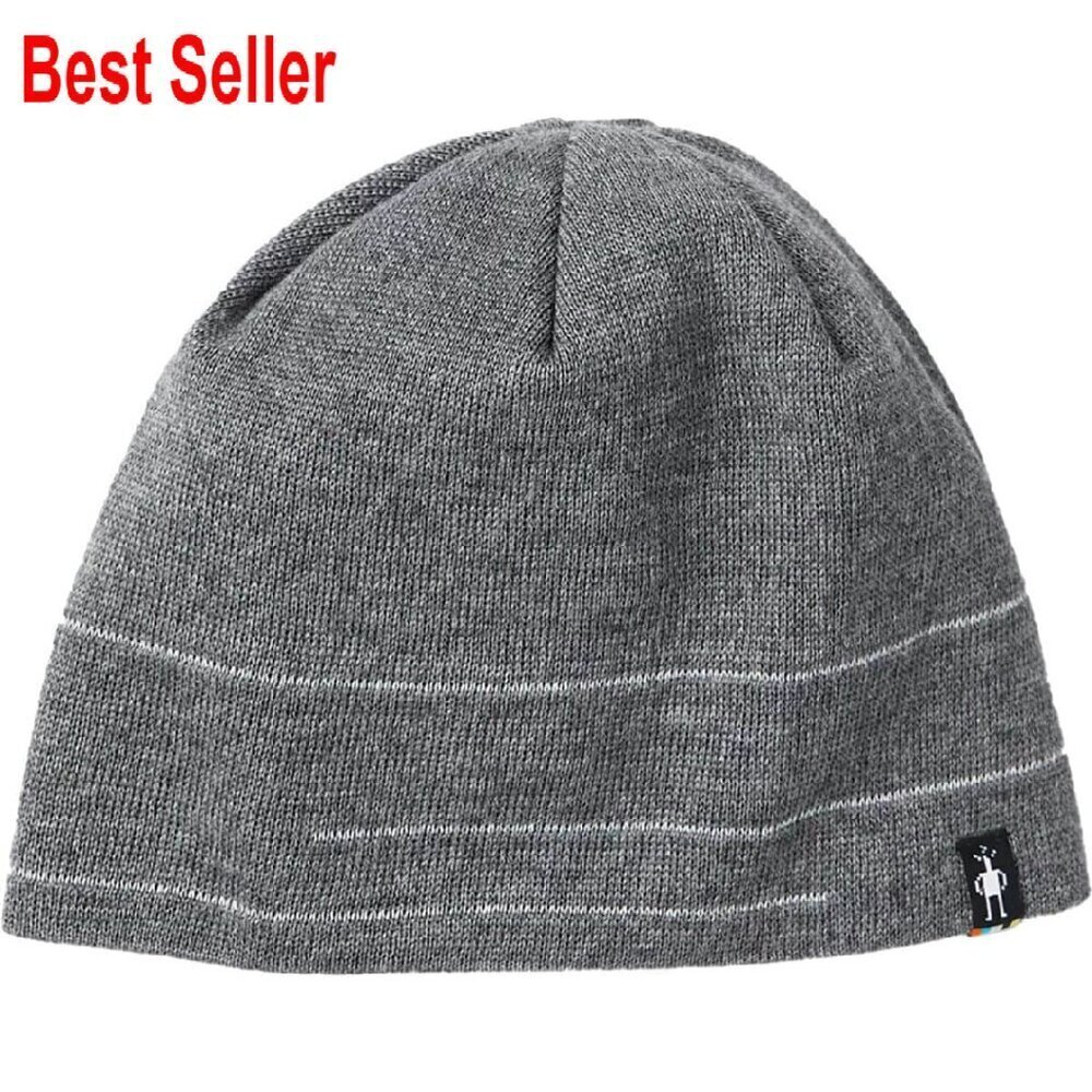 Reflective Beanie Merino Wool Blend Classic Minimal Athletic Winter Essential